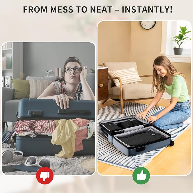 ONTYZZ Vacuum Bags for Travel, Professional Reusable Organizer Bag with IPX8 Waterproof Zipper, Durable Seal Space Saver and ShoseBags for Traveling Essentials, Black (5 Set With Pump) - Image 3