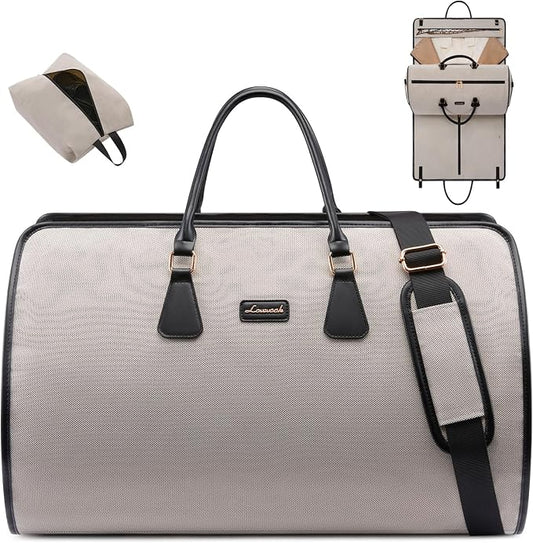LOVEVOOK Convertible Travel Duffle Bag for Women Men,2 in 1 Garment Bag for Travel with Shoe Pouch,Overnight Weekender Carry On Duffel Bags for Airplane,Hanging Suitcase Suit Dress Business for Trip by LOVEVOOK