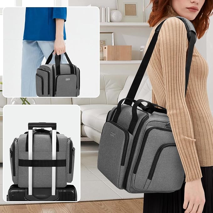 BAFASO Large Pill Bottle Organizer with 4 Inner Removable Pouches, Medicine Bag Come with Shoulder Strap (Bag ONLY),Gray - Image 6