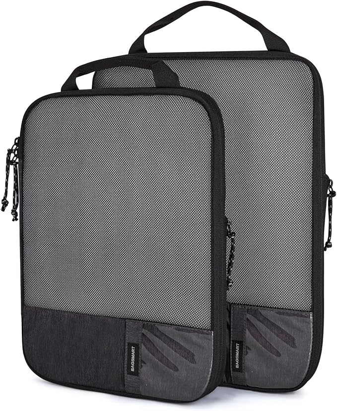 BAGSMART 6 Set /4 Set/2 Set Compression Packing Cubes for Travel, Lightweight Luggage Organizer Bags, Durable Space Saver Bags Travel Essentials by BAGSMART
