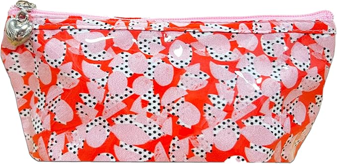 Jacaranda Living Extra Small Cosmetic Bag – Water-Resistant, PVC-Lined, Compact & Travel Ready Mini Make Up Bag, Easy to Clean – Pebble Polka Dot by JacarandaLiving