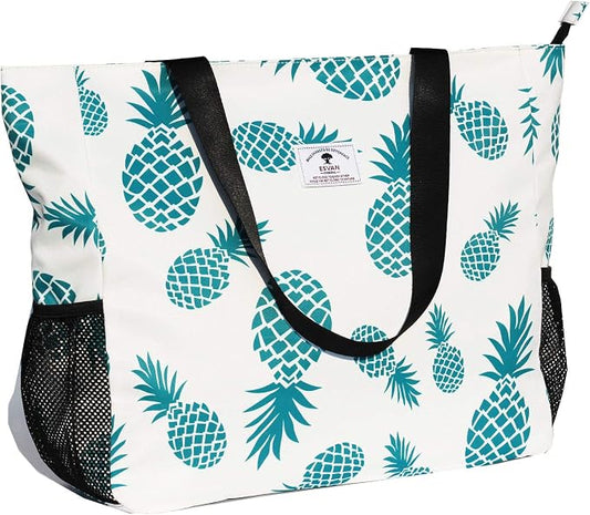 ESVAN LARGE BEACH BAG Water Resistant Lightweight 20 inch Women Oversize Tote Bag for Gym Beach Travel Pool Yoga Nurse by ESVAN
