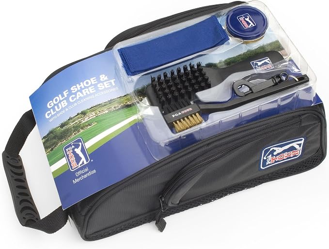 PGA Tour Shoe Bag with Club Cleaning Set by PGATOUR