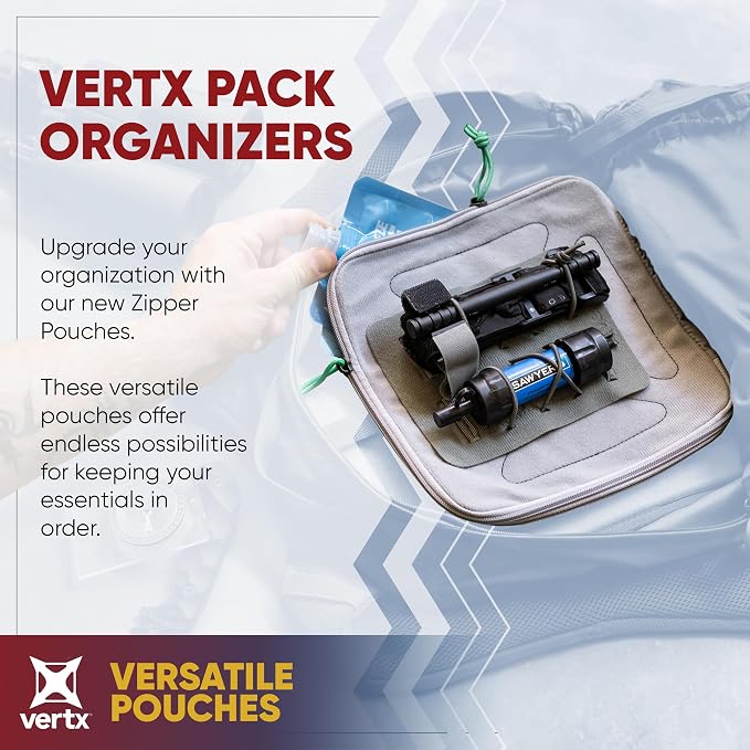 Vertx Pack Zip Pouch Organizer Insert Attachment for Backpack, Bag, Travel, Organization Pouches - Image 2