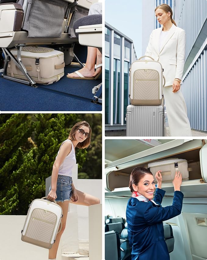 LOVEVOOK Large Travel Backpack for Women, 50L Carry on Backpack Airplane Approved, TSA Personal Item Travel Bag for Women fits 18" Laptop, Waterproof Carry on Bags for airplanes with 3 Packing Cubes - Image 6