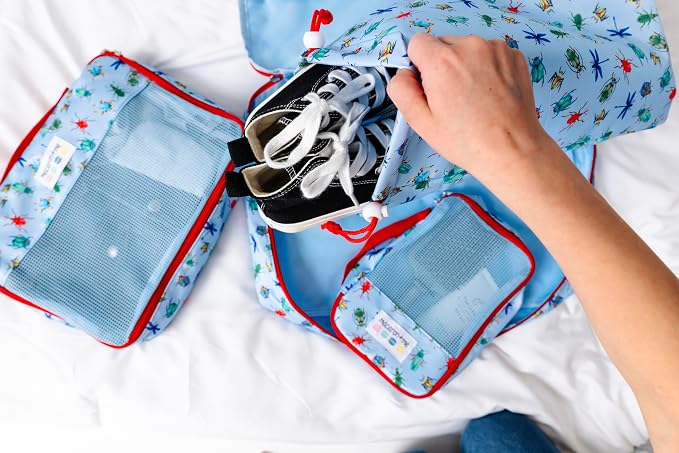 4 Pieces Bugs Packing Cubes for Women, Men, Carry On Suit Case Organizer Luggage Packing Cubes for Travel Organizer Bags - Image 4