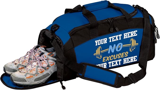 Personalized Weightlifting Duffel Bag – Custom Gym Bag with Name & Logo – Heavy Duty Workout Bag for Men & Women – Lifting, Powerlifting, Bodybuilding Training Gear by all+about+me+company