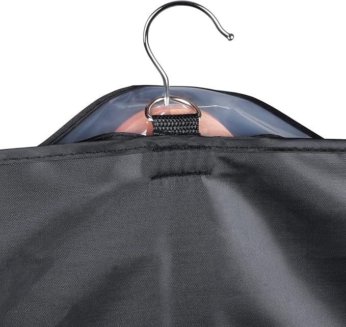 Univivi 8 Pack Suit Bags 43" Waterproof Black Garment Bag, Coat Covers from Dust with Zipper and Transparent Window, for Hanging Clothes, all coats, suits, women shirts, tuxedos, uniforms, winter - Image 6