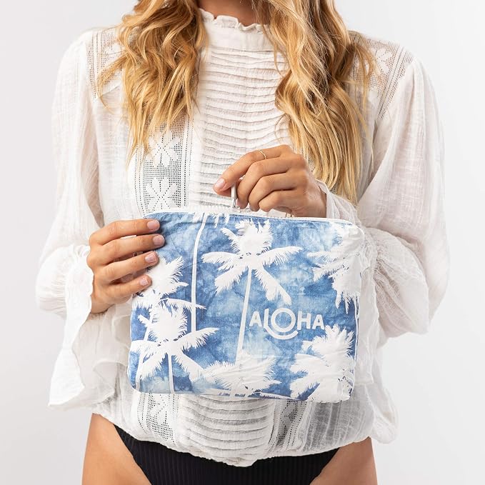 ALOHA Collection Small Pouch | Lightweight, Packable, and Splash-Proof Makeup Pouch | Easy to Clean - Image 3