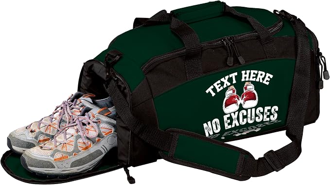 Personalized Boxing Duffle Bag with Name – Durable Gym Bag for Fighters, Custom Training Gear Bag with Shoe Compartment for Gloves & Equipment by all+about+me+company