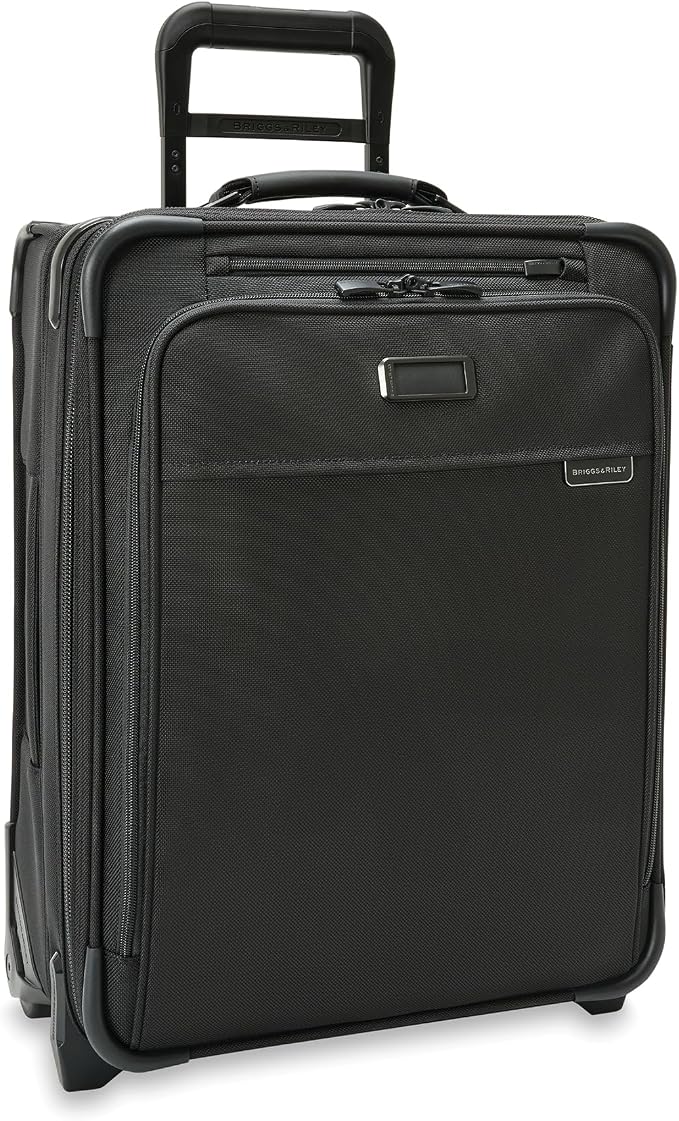 Briggs & Riley Global 2-Wheel Expandable Carry On - Luggage for International Travel, Suitcases with Wheels, Softside Rolling Bag for Men & Women, Self-Repairing Zipper - Baseline Collection, Black by Unknown