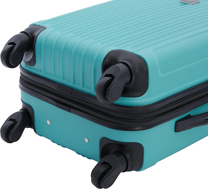 Travelers Club Midtown Hardside 4-Piece Luggage Travel Set, Emerald - Image 6