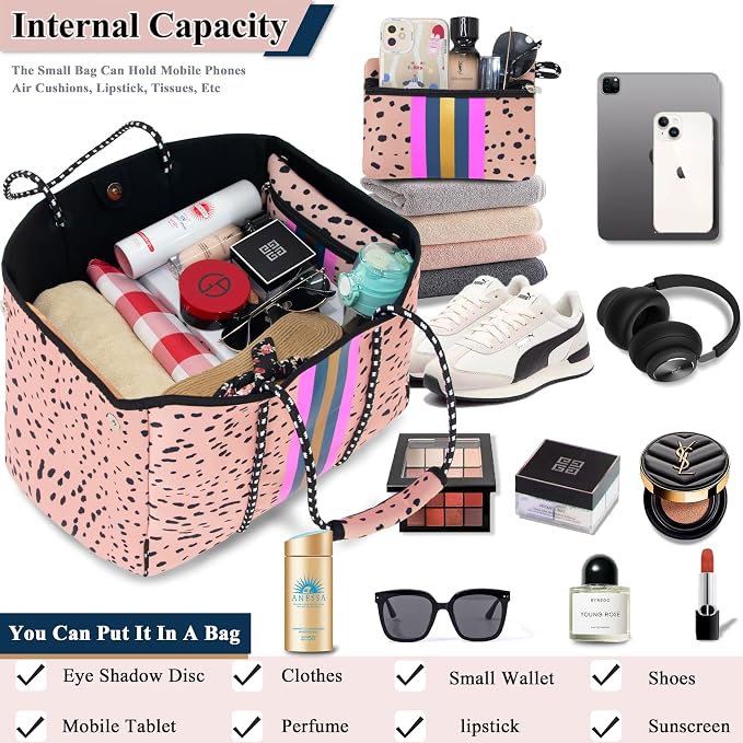 QOGiR Neoprene Multipurpose Beach Bag Tote with Inner Zipper Pocket … … … … - Image 5
