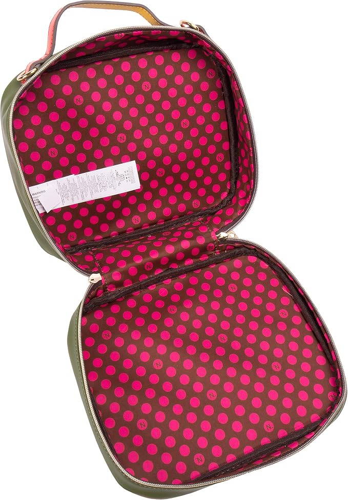 Nicole Lee Travel Handbag Crossbody Set with 3 Fashion Print Makeup Pouches, Women's Cosmetic Toiletry Organizer (Be My Valentine) - Image 4