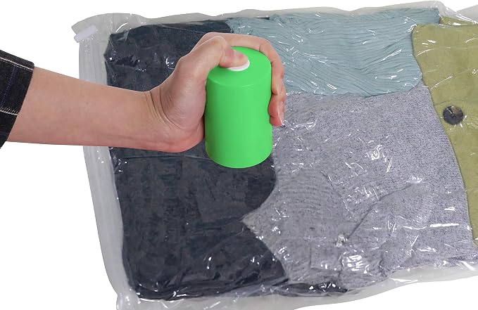 PAC 'N STACK, Handheld Vacuum Sealing Storage with Bags, Easy to Use, Reusable, Waterproof, Cordless, Compact, and Portable, Ideal for Travel, Reduces Volume, with Extra Bags - Image 7