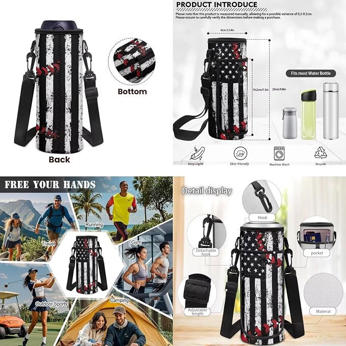 Backpack for Kids Boys 4 PCS School Bookbag with Lunch Box Pencil Pouch and Water Bottle Sleeve Pouch Set Lightweight Preschool Custom Baseball Print - Image 5