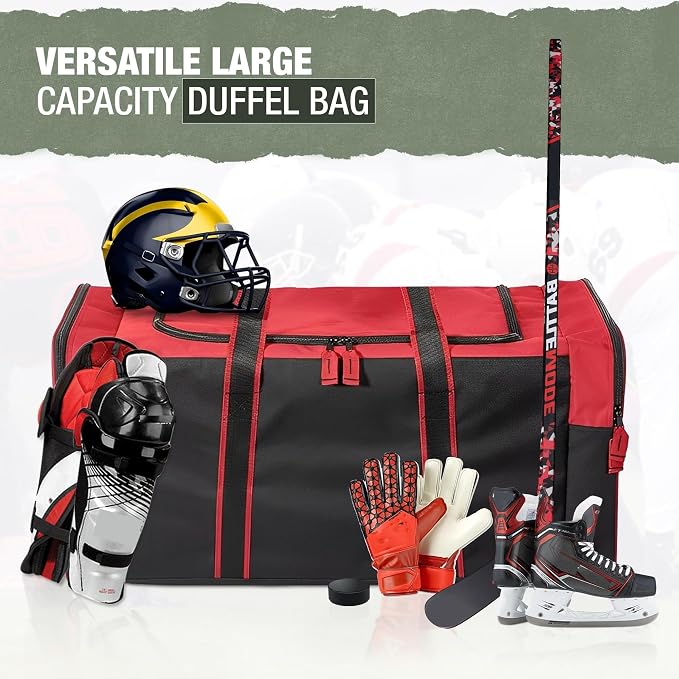 Jetstream Heavy Duty Multi Pocket Durable Sports Gym Equipment Travel Duffel Bag - Image 5