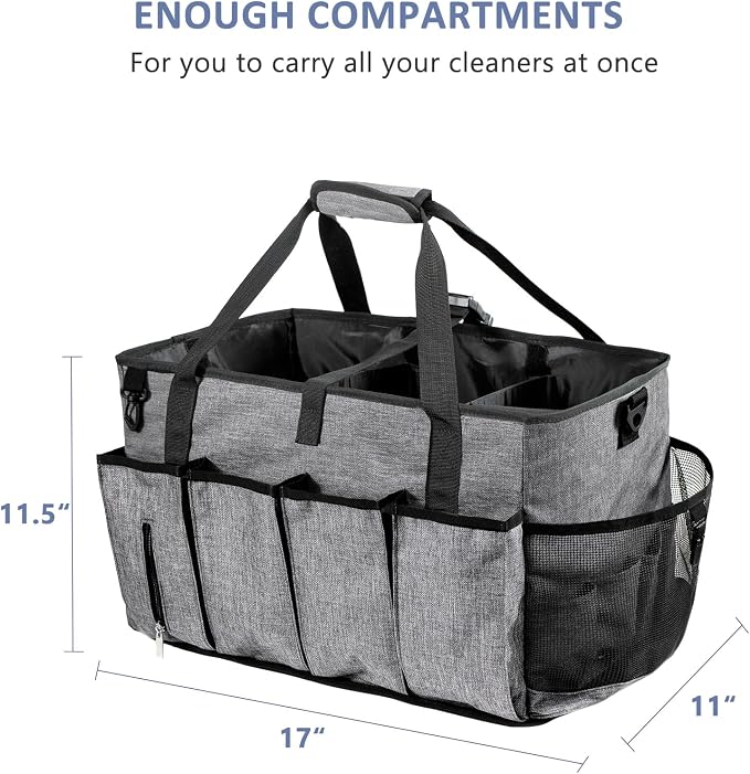 XL Professional Cleaning Caddy for Cleaning Suppliers, 17" Wearable Cleaing Bag for Housekeepers, Cleaning Organizer, Detailing Bag - Image 5