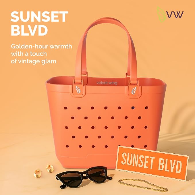 Large Rubber Beach Tote Bag - Waterproof Bag With Sand Proof Pouch For Beach, Travel, Pool (13.7" x 9.4" x 18.9") - Image 5
