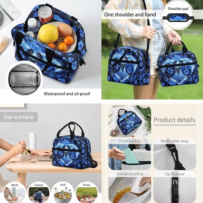 POLERO Sea Turtle School Backpack for Girls School Bag Bookbag with Lunch Box Middle School Elementary Preschool Student Backpacks - Image 5
