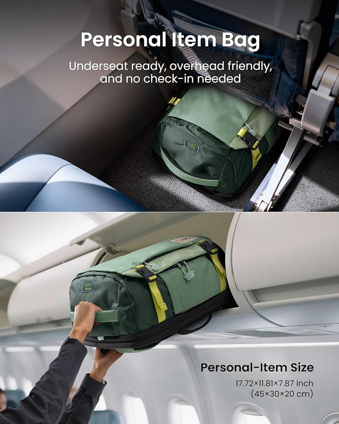 tomtoc 28/40L Travel Backpack, TSA Carry On/Personal Item Bag Flight Approved, Water-resistant Carry on Luggage, PFAS Free - Image 4
