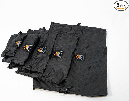 VIAM Outdoors G3 Glacier Gear Grab Tool Bag Zipper Pouch, Premium Utility Multipurpose Storage Organizer Tool Pouches for Hunting, Camping, Backpacking, Travel - 5pc Black by VIAMOutdoors