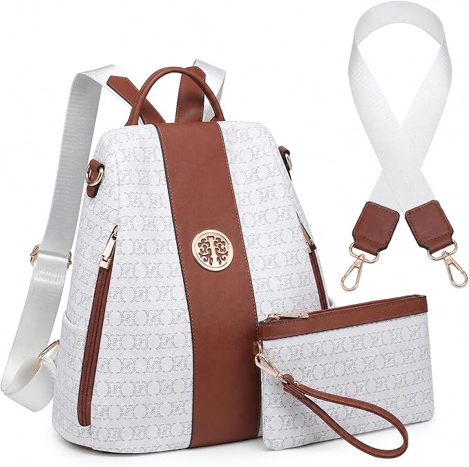 Women Fashion Backpack Purse Multi Pockets Anti-Theft Rucksack Travel Shoulder Bag Handbag by JULIEFERRARO