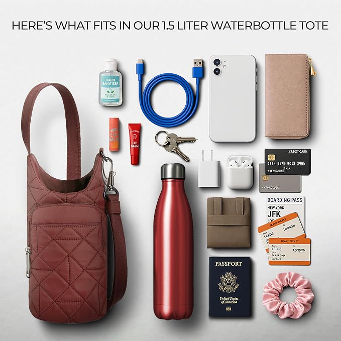 Travelon Anti-Theft Boho Insulated Water Bottle Tote - Image 6