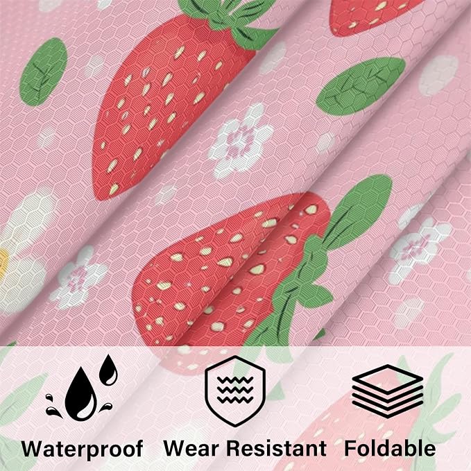 Strawberry Pattern 6 Set Compression Packing Cubes for Travel Luggage Carry On Suitcase Compressible Expandable Packing Cubes Organizers Bag - Image 5