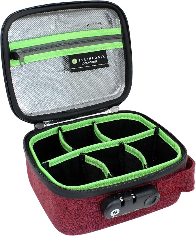 STASHLOGIX SMELL CONTROL BAG with Combination Lock Smell Free Storage Bag: The Silverton by STASHLOGIX