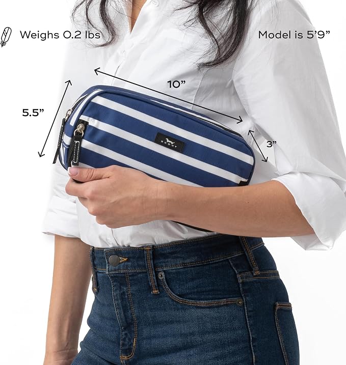 SCOUT 3-Way Toiletry Bag - Travel Makeup Pouch for Women with Three Zipper Compartments - Stands Upright, Wipes Clean - Image 4