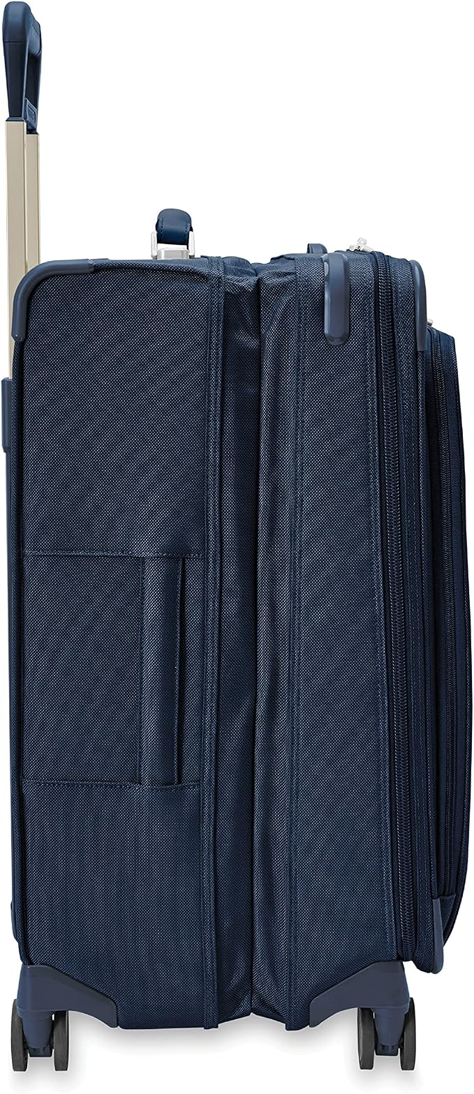 Briggs & Riley 26" Medium Expandable Spinner - Checked Luggage for Travel, Suitcases with Wheels, Softside Rolling Bag for Men & Women, Self-Repairing Zipper - Baseline Collection, Navy - Image 11