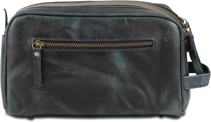 KomalC Travel Toiletry Bag – Premium Leather Dopp Kit for Men & Women with Water-Resistant Lining & Spacious Zippered Organizer - Image 2
