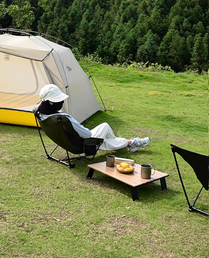 iClimb Ultralight Compact Mini Beach Picnic Folding Alu. Table with Carry Bag, Two Size (Nature - L) - Image 10