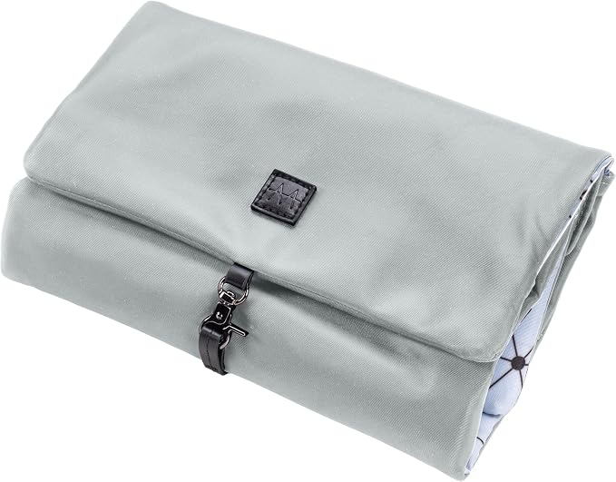 The Diamond Jewelry Roll from, Foldable Travel Jewelry Organizer with Slim Roll Design, Secure Storage for Rings, Necklaces, Earrings, and Bracelets, Sturdy Nylon, HNG-731-SLV, Silver by MerzonTravel
