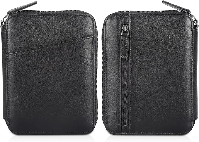 Polare Napa Leather Family Passport Wallet for 4 Passports, RFID Blocking Bifold Passport Cover Travel Document Organizer Holder (Black) - Image 9