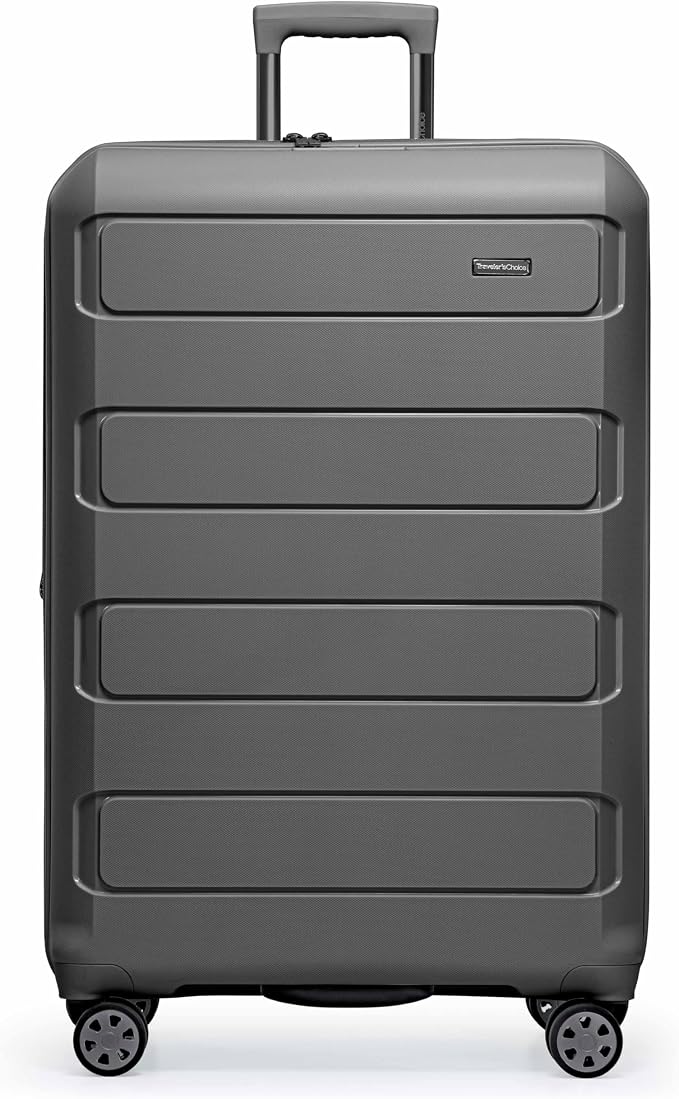 Traveler's Choice Pagosa Hardshell Expandable Luggage with Spinner Wheels, Gray, 30-Inch Large - Image 2