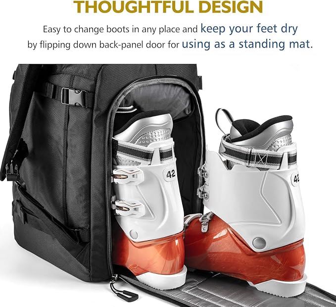 Unigear Ski Boot Bag Backpack for Helmet 50L/70L, Goggles, Gloves, Skis, Snowboard & Accessories - Image 5