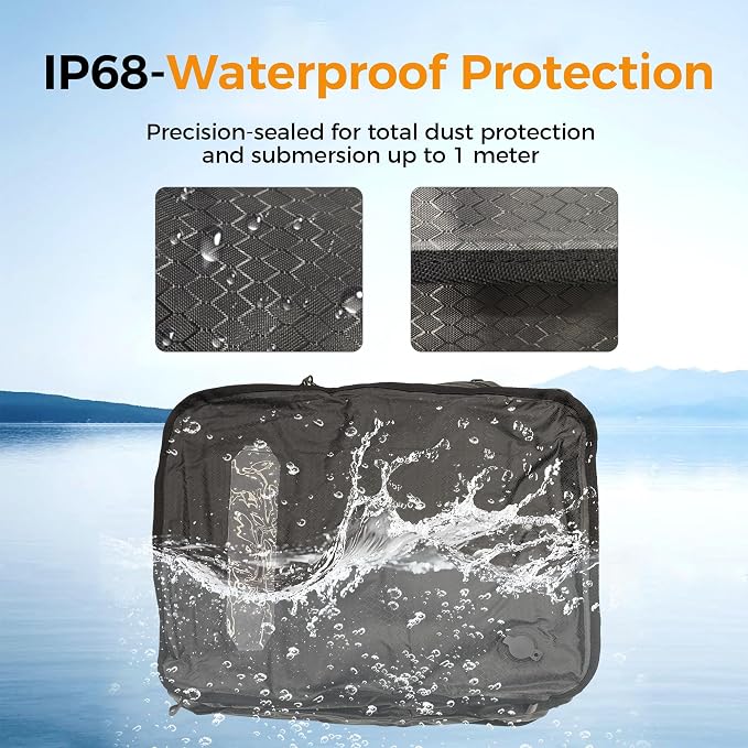 ZPO Travel Vacuum Bags with Pump, IP68 Waterproof Reusable Vacuum Seal Bags for Clothing Travel, 46L Compression Bags for Carry On Suitcases and Backpack (2 Pack+Pump) - Image 5