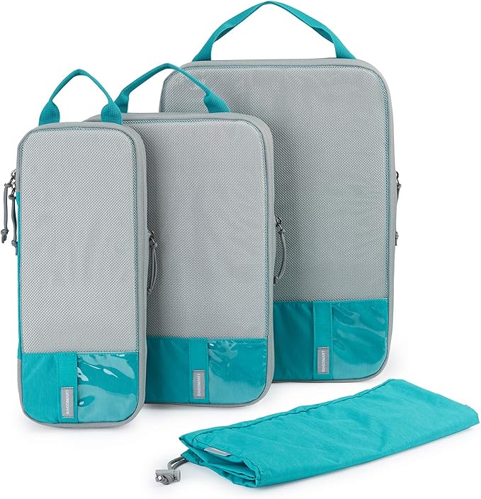 BAGSMART 6 Set /4 Set/2 Set Compression Packing Cubes for Travel, Lightweight Luggage Organizer Bags, Durable Space Saver Bags Travel Essentials by BAGSMART