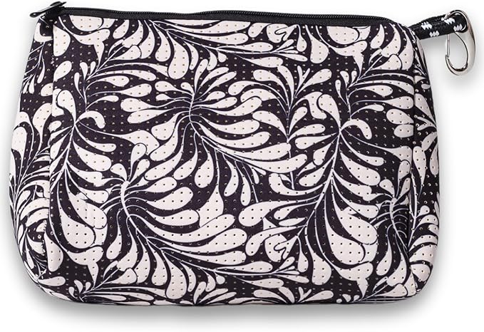 POPUPS Large Makeup Bag with Zipper - Waterproof Neoprene Cosmetic Bag 7.7 x 10.75 x 5 inches by POPUPSBrand
