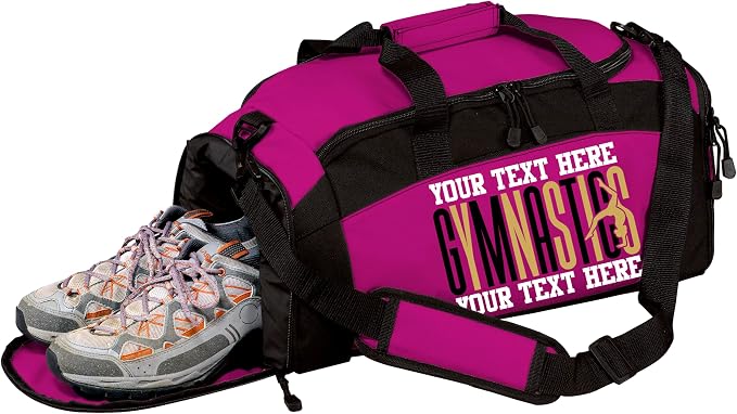 Personalized Women’s Gymnastics Duffel Bag – Custom Name Gym Bag for Girls & Teens – Practice, Competition & Travel Team Gear by all+about+me+company