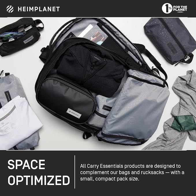 HEIMPLANET Original | HPT Carry Essentials - PACKING CUBES | Set of 3 Packing Organizers | 1x 4L Volume and 2x 2L Volume | Supports 1% for The Planet - Image 6
