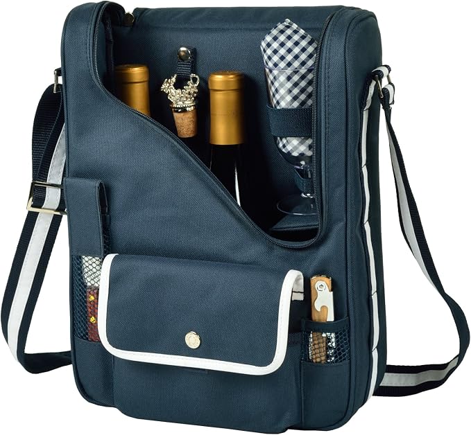 Picnic at Ascot Original Insulated Wine and Cheese Cooler Bag - Designed, Assembled & Quality Approved in the USA by PicnicatAscot