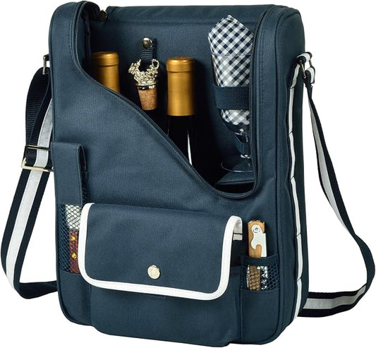 Picnic at Ascot Original Insulated Wine and Cheese Cooler Bag - Designed, Assembled & Quality Approved in the USA by PicnicatAscot