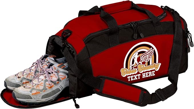 Personalized Cross Country Duffel Bag – Custom Name Team Logo XC Gym Travel Bag for Runners – Lightweight Athletic Sports Gear Bag for Boys & Girls by all+about+me+company