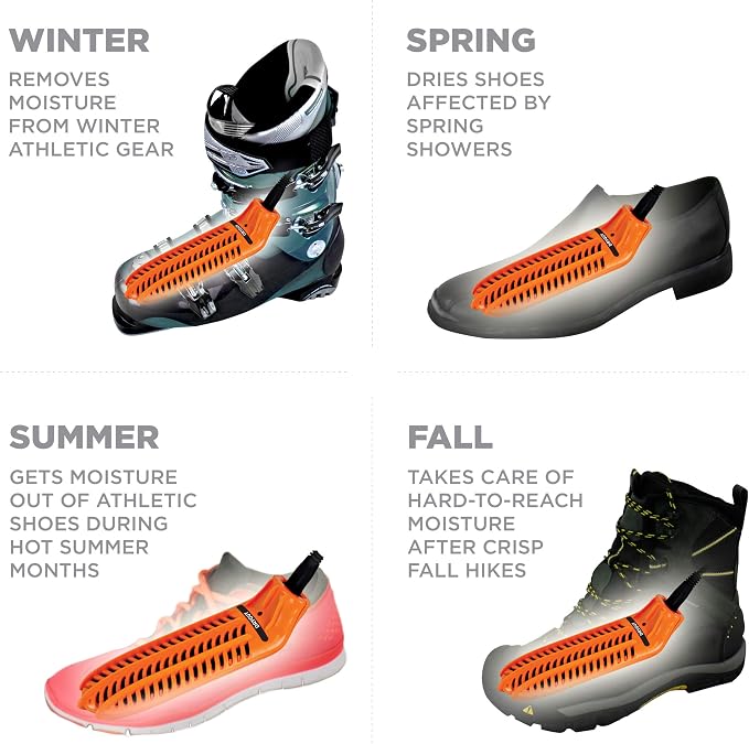 DryGuy Travel Dry DX Boot Dryer and Shoe Dryer, Orange & Black - Image 6