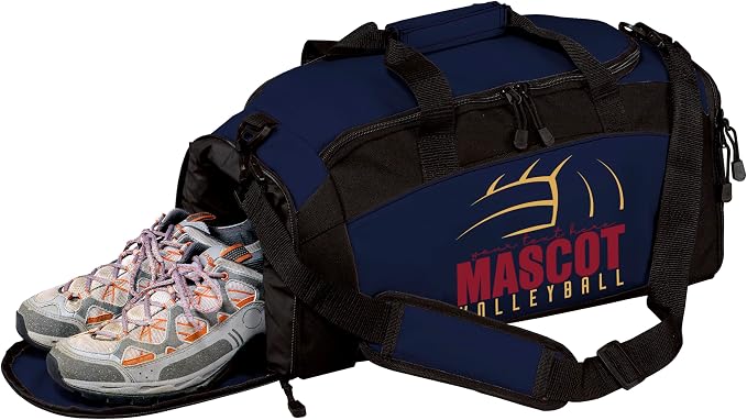 Personalized Volleyball Duffel Bag with Shoe Compartment – Custom Name Volleyball Sports Bag for Girls & Boys – Large Team Gym Bag for Practice, Travel & Tournaments by all+about+me+company