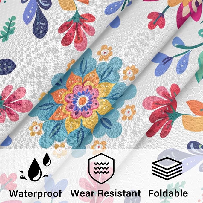 Cute Floral Colorful Compressible Packing Cubes for Suitcase 6 Set Lightweight Expandable Compression Packing Travel Luggage Organizer - Image 5