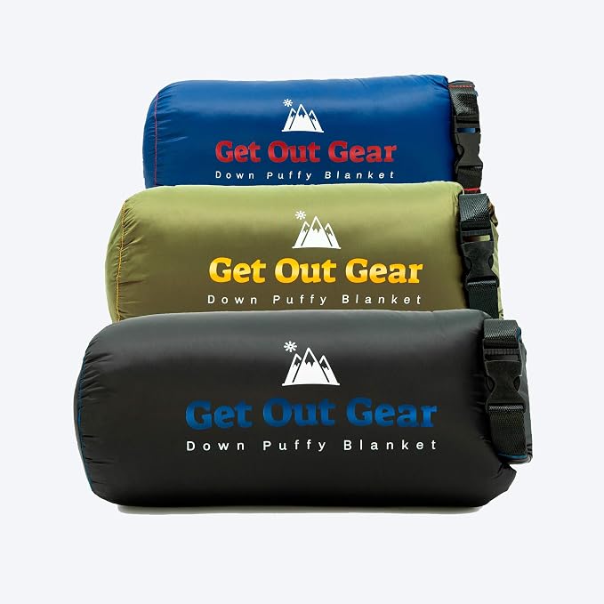 Get Out Gear Down Camping Blanket - Puffy, Packable, Lightweight and Warm | Ideal for Outdoors, Travel, Stadium, Festivals, Beach, Hammock | 650 Fill Power Water-Resistant Backpacking Quilt - Image 7